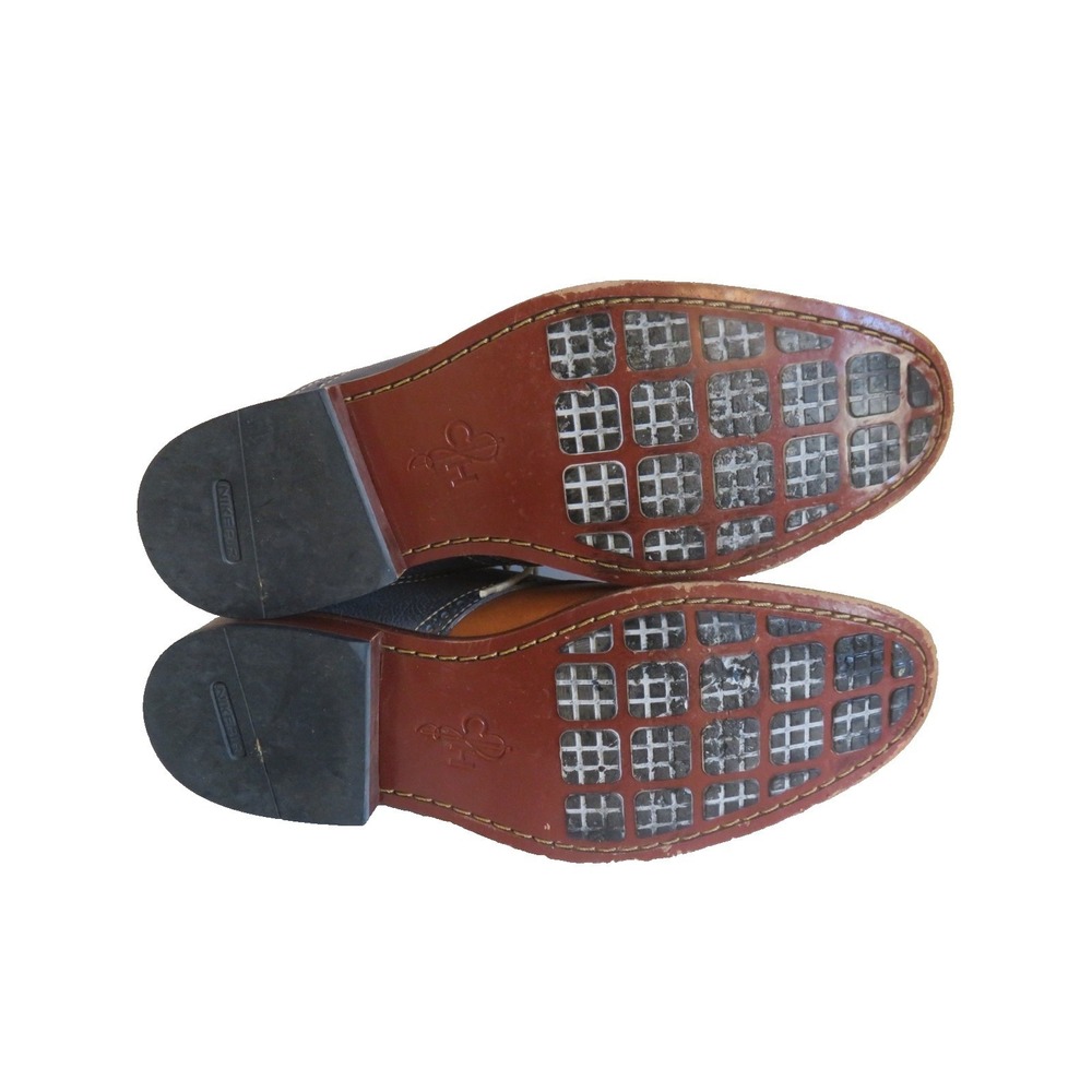 Vintage Cole Haan Saddle Oxford Shoes Two-Tone Leather Mens size 8.5  Brown/Blue - Picture 6 of 9